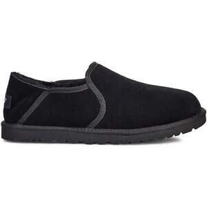 New Mens Ugg Kenton Sheepskin Shearling Suede Slippers Black Size 11